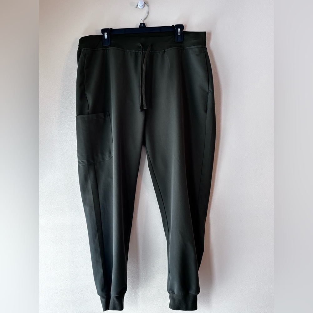 Manadala Scrubs High Waisted Joggers Olive Green Size X-Large - Picture 5 of 16